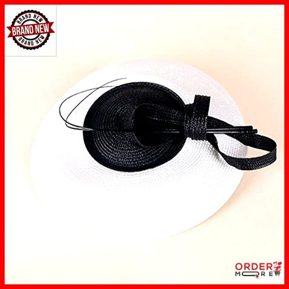 Vintage Straw Fedora Wide Brim Hat for Women Church Tea Party Formal Occasions main image 4